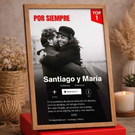 Portarretrato estilo playlist para parejas